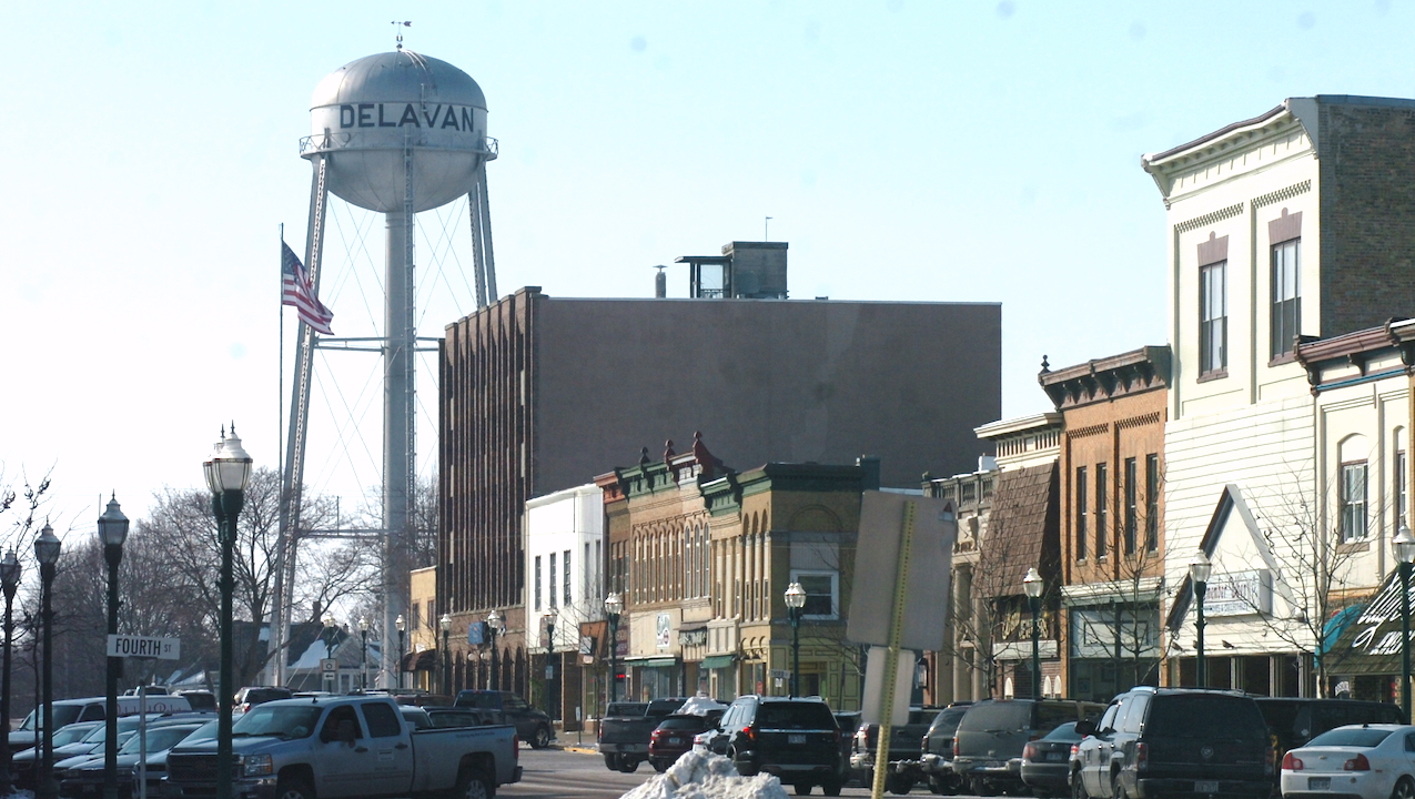 Downtown Delavan, Wisconsin. Photo by Dan Plutchak/Walworth County Community News