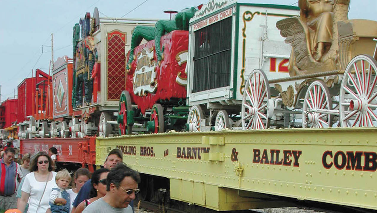 The Ringling Bros. Barnum and Bailey Circus Train traveled through Elkhorn in 2001. File photo.