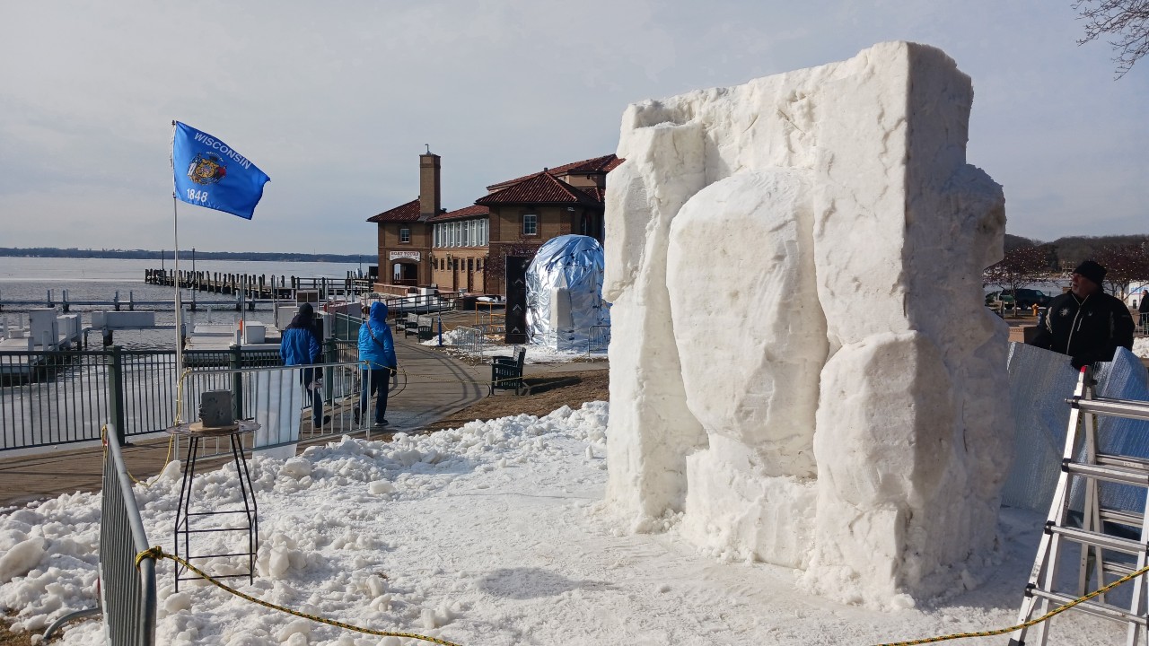 Lake Geneva Winterfest 2025 is under way with past Winterfest snow sculpting winners and champions in honor of the 30th anniversary of the event.