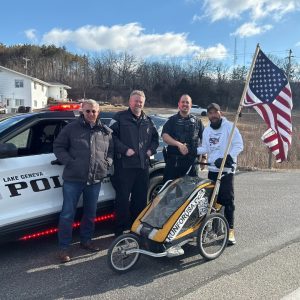 Ultra marathoner runs his way through Walworth County on quest to celebrate America’s 250th anniversary